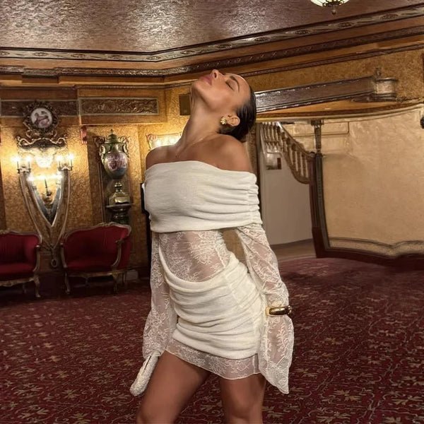 Keira schulterfreies Minikleid