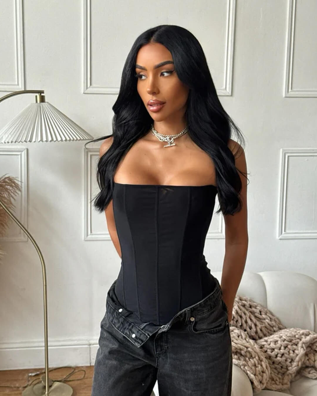 Kelly Satin-Korsett-Top