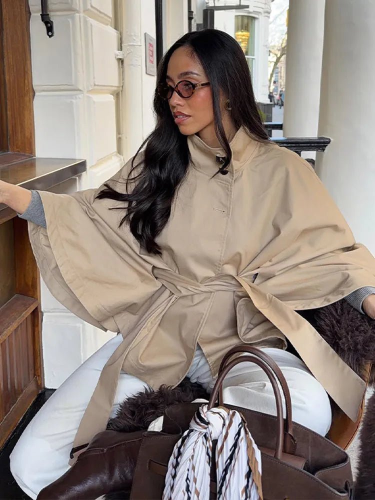 Kimberly Cape-Mantel mit Gürtel