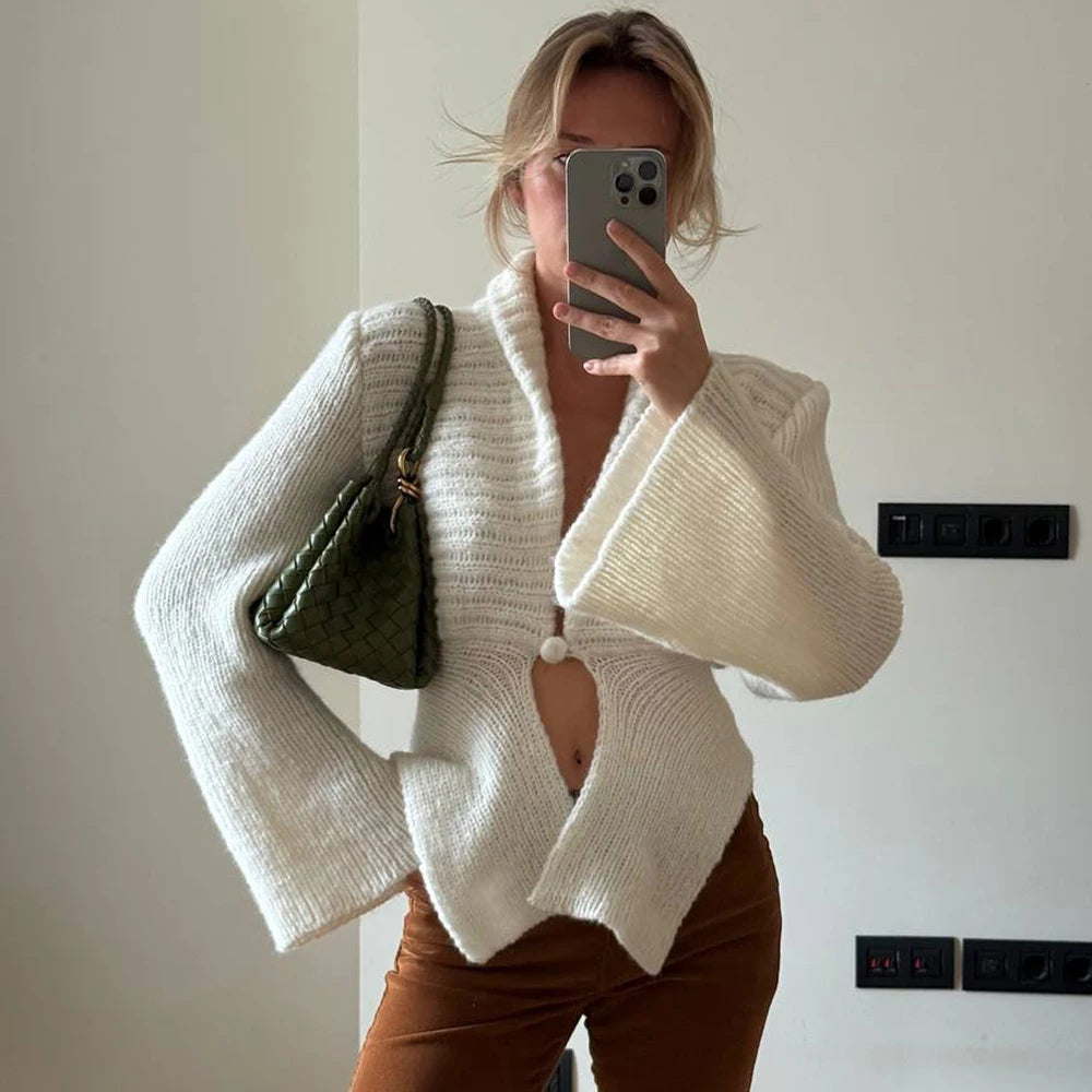 Strick-Cardigan mit Cut-out
