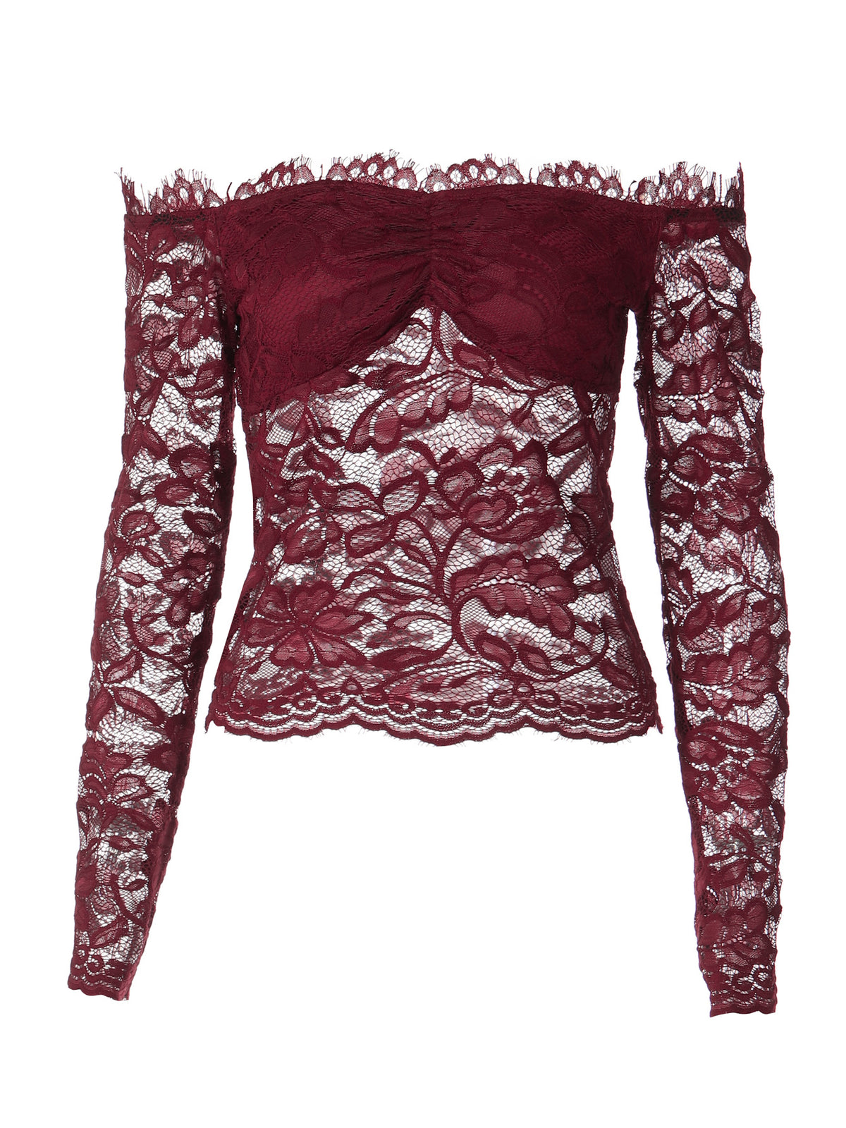Perla Off-Shoulder-Top aus Spitze