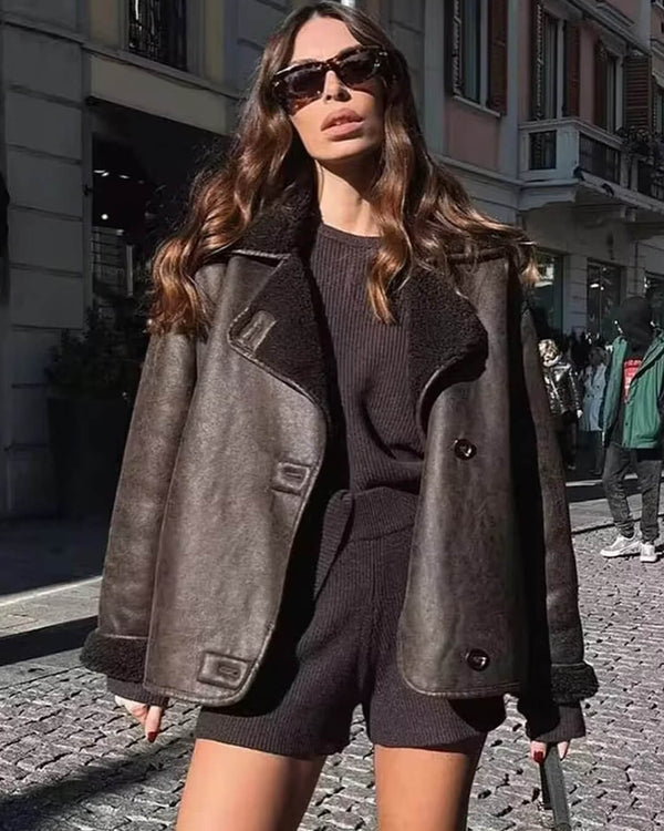 Laila Kunstlederjacke