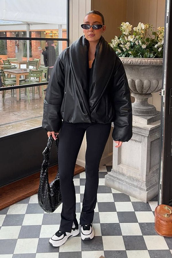 Lara Lederjacke mit Revers