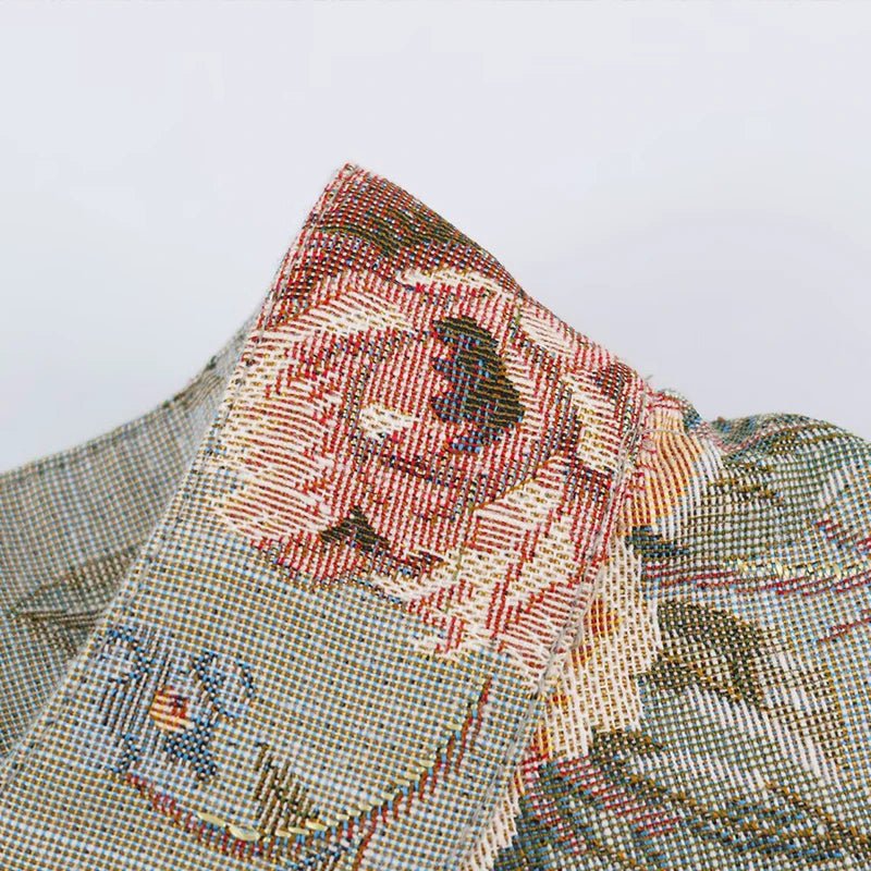 Laura Cropped-Jacke aus Vintage-Jacquard