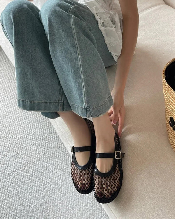 Laurette Buckled Ballet Flat Shoes