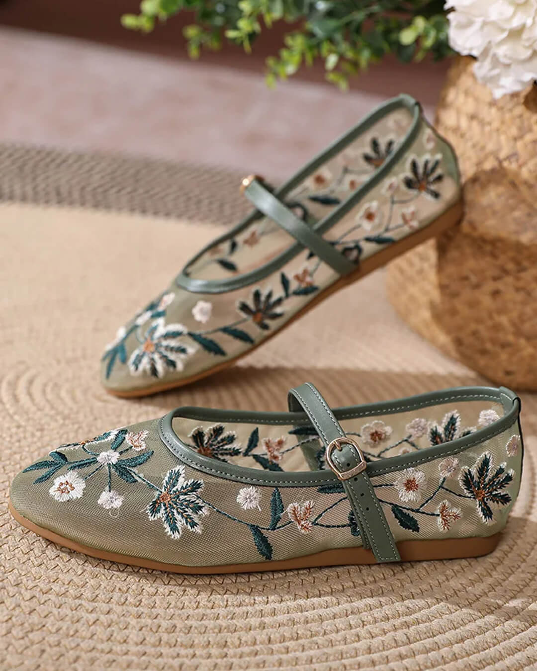 Leah Ballerinas mit Stickerei