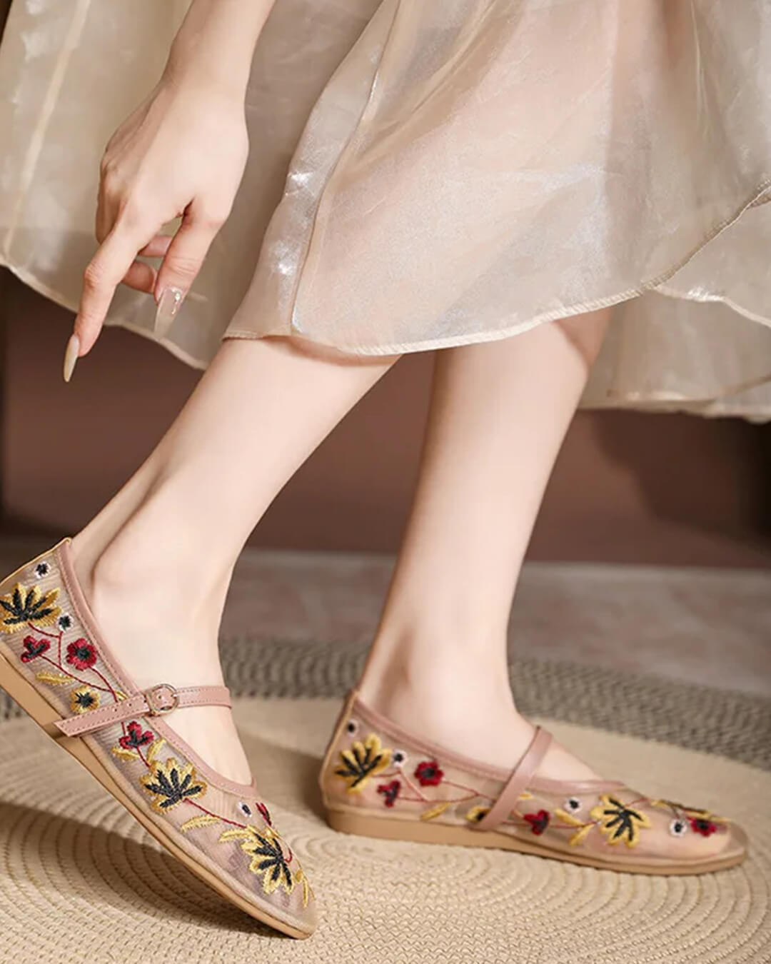 Leah Ballerinas mit Stickerei