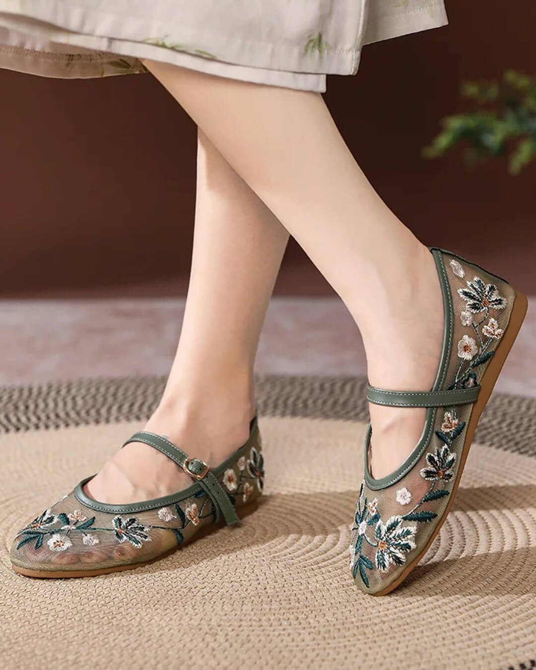 Leah Ballerinas mit Stickerei
