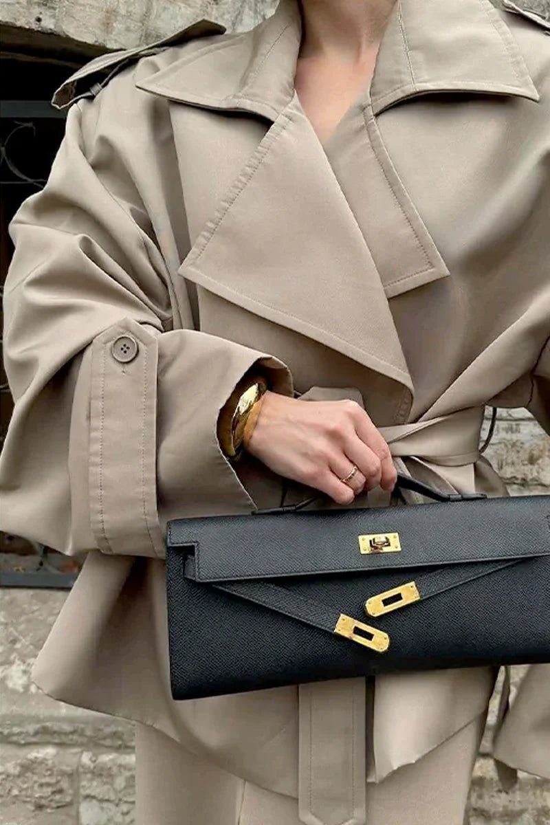 Leizel Jacke mit Schnürung und Stehkragen