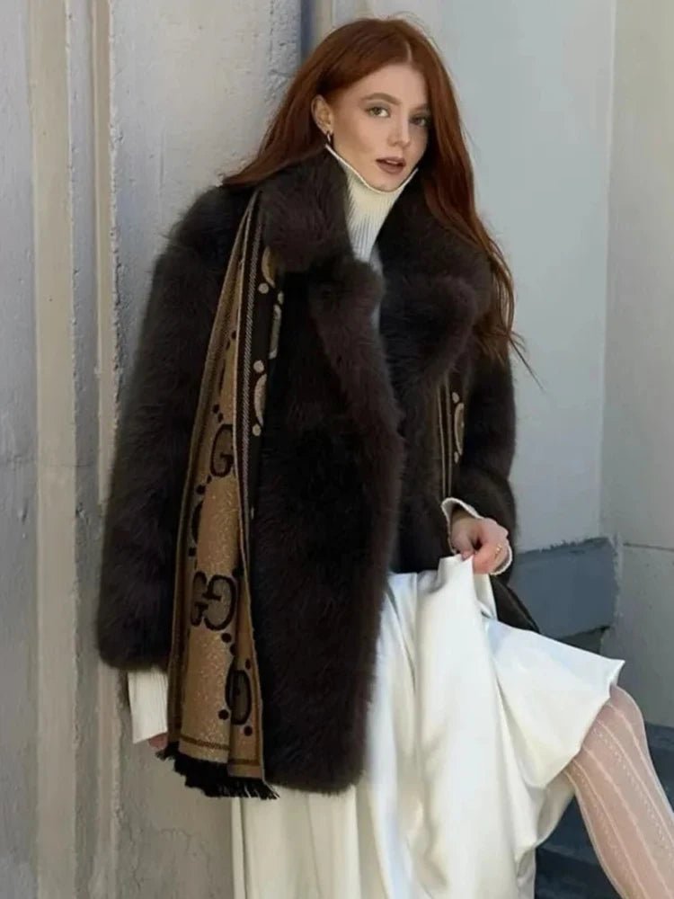 Oversize-Kunstpelzmantel Lena