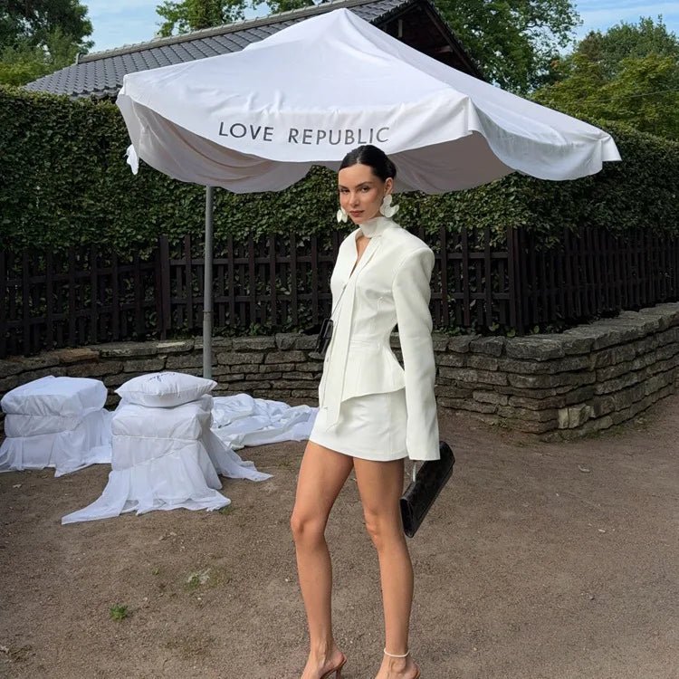 Lexie Blazer-Rock-Set mit tailliertem Bund