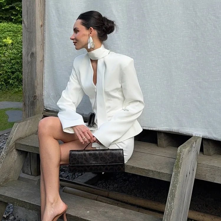 Lexie Blazer-Rock-Set mit tailliertem Bund
