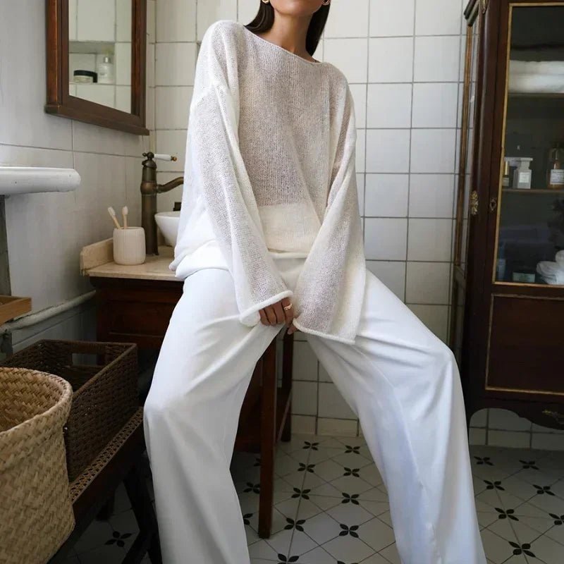 Lilian transparenter, locker sitzender Pullover