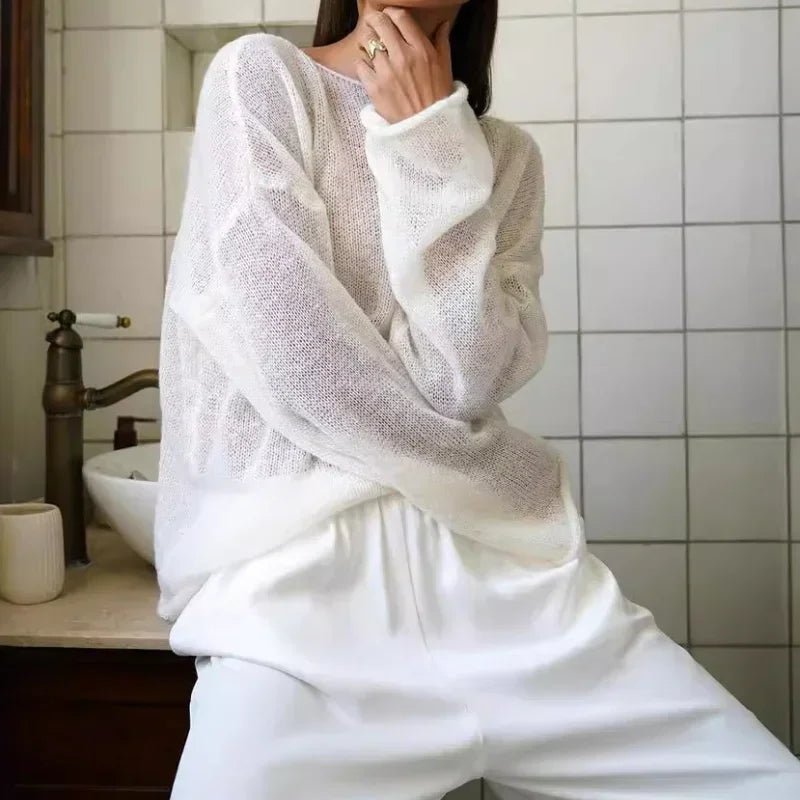 Lilian transparenter, locker sitzender Pullover