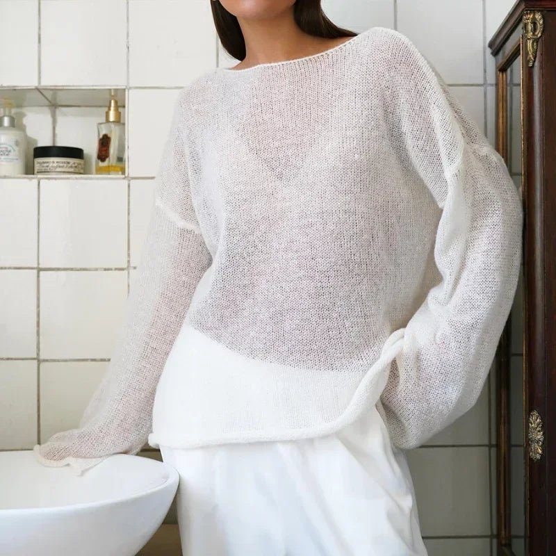 Lilian transparenter, locker sitzender Pullover