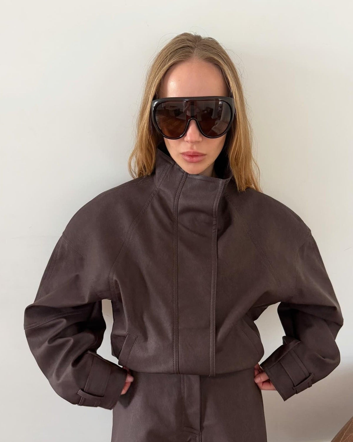 Linda Faux Suede Zip Jacket