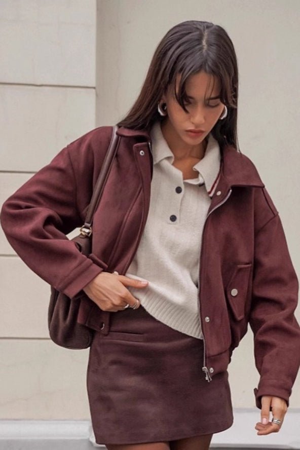 Linda Relaxed Suede Coat