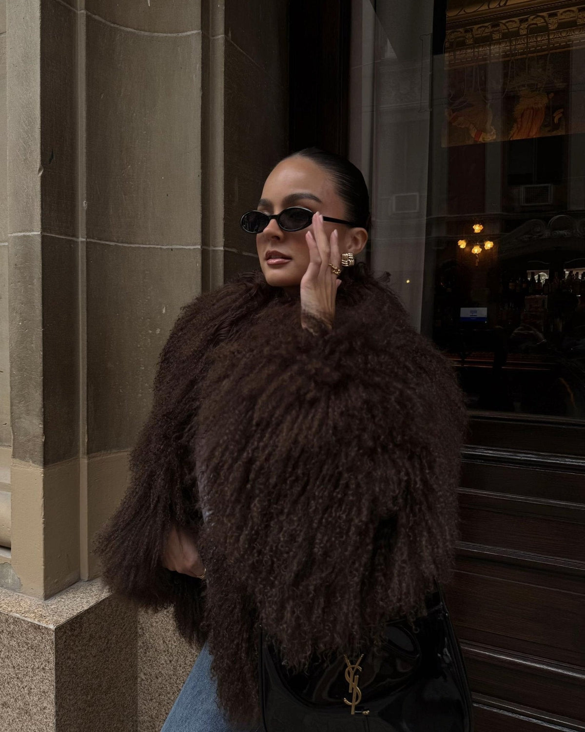 Liza Fuzzy Faux Fur Coat