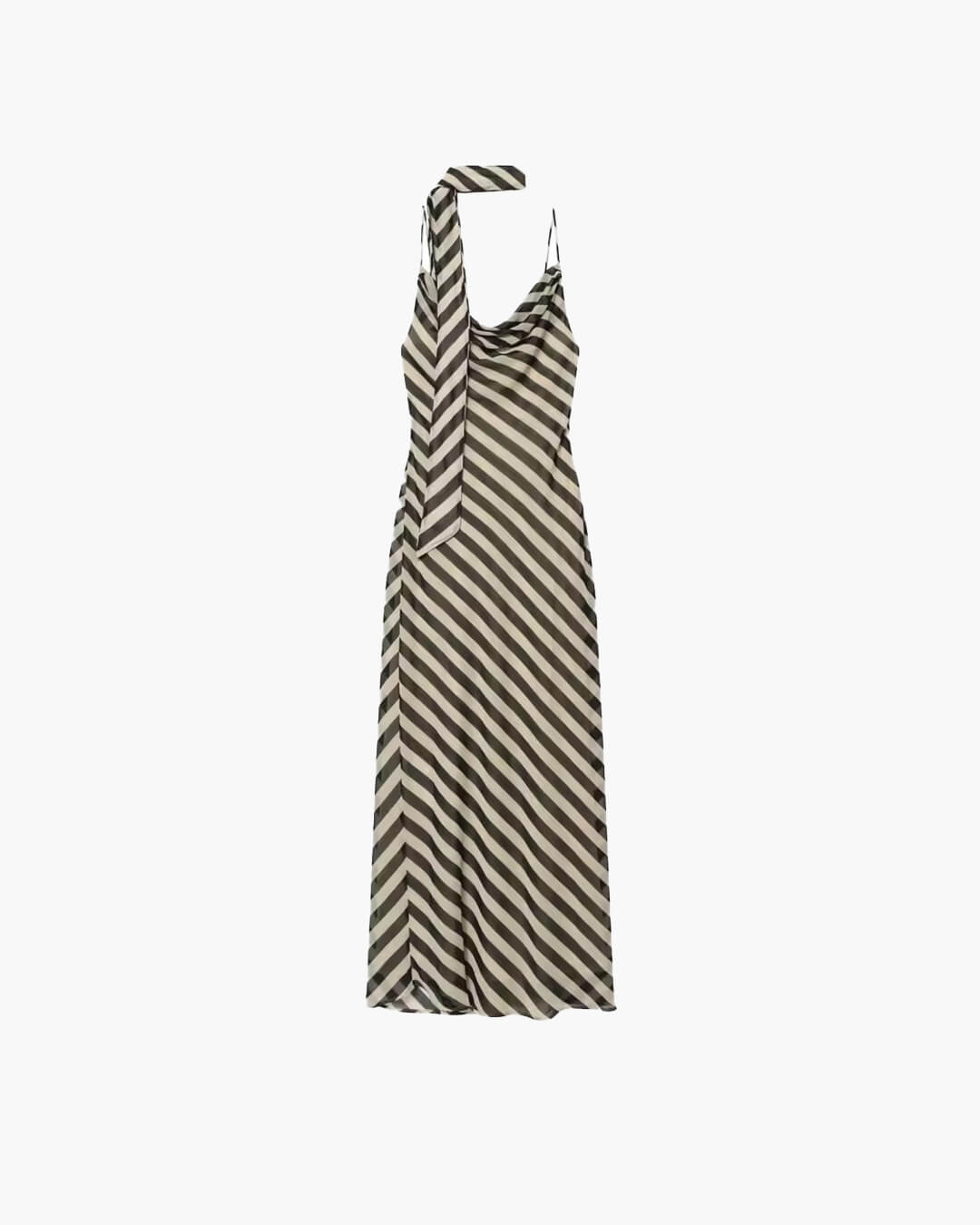 Lola Gestreiftes Maxikleid mit Schaldesign