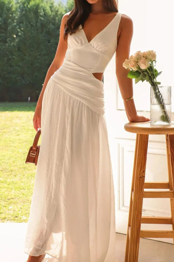 Maxikleid Lolita mit Cut-outs und Raffungen