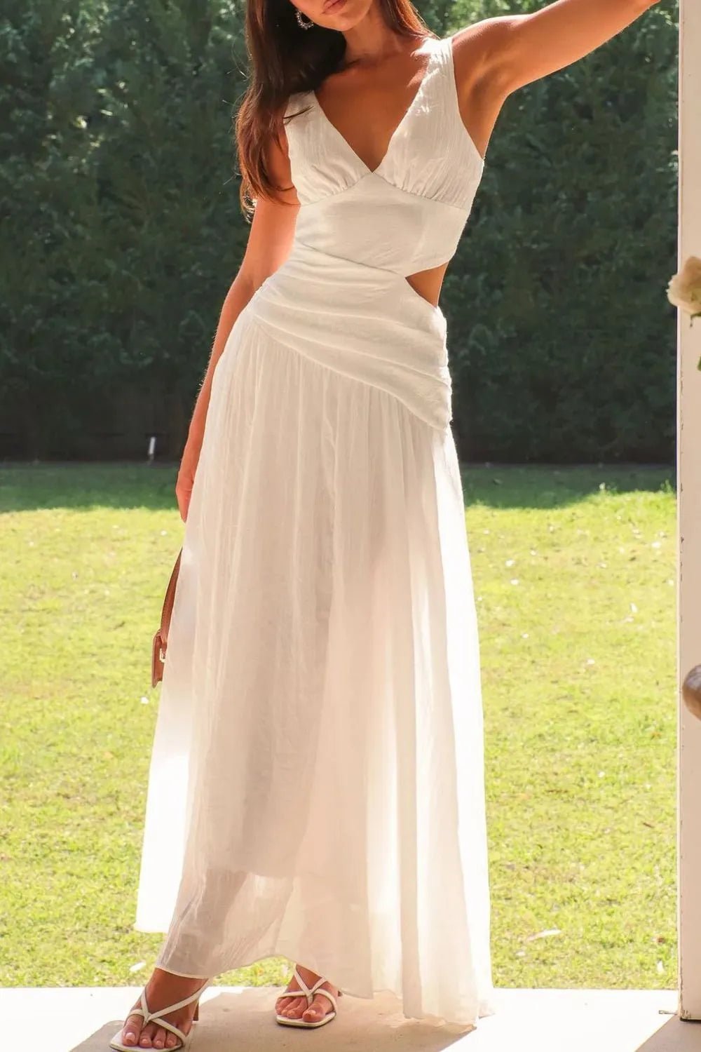 Maxikleid Lolita mit Cut-outs und Raffungen