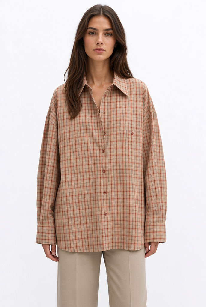Fenna Kariertes Oversize-Hemd