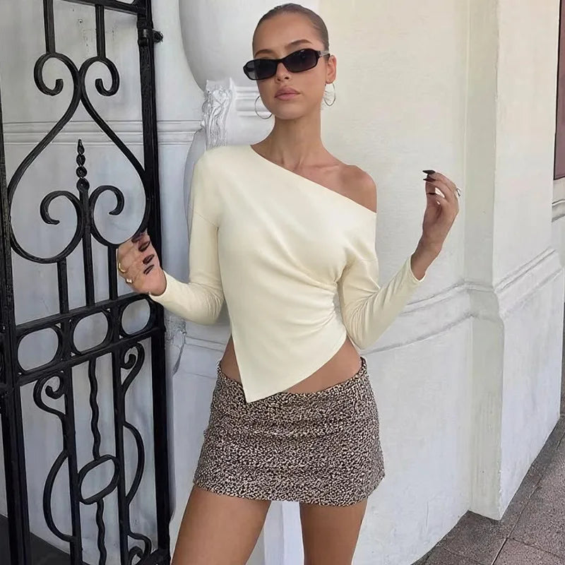 Pullover mit langen Ärmeln und Schlitz