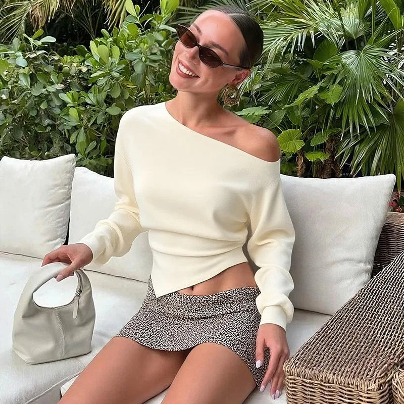 Pullover mit langen Ärmeln und Schlitz