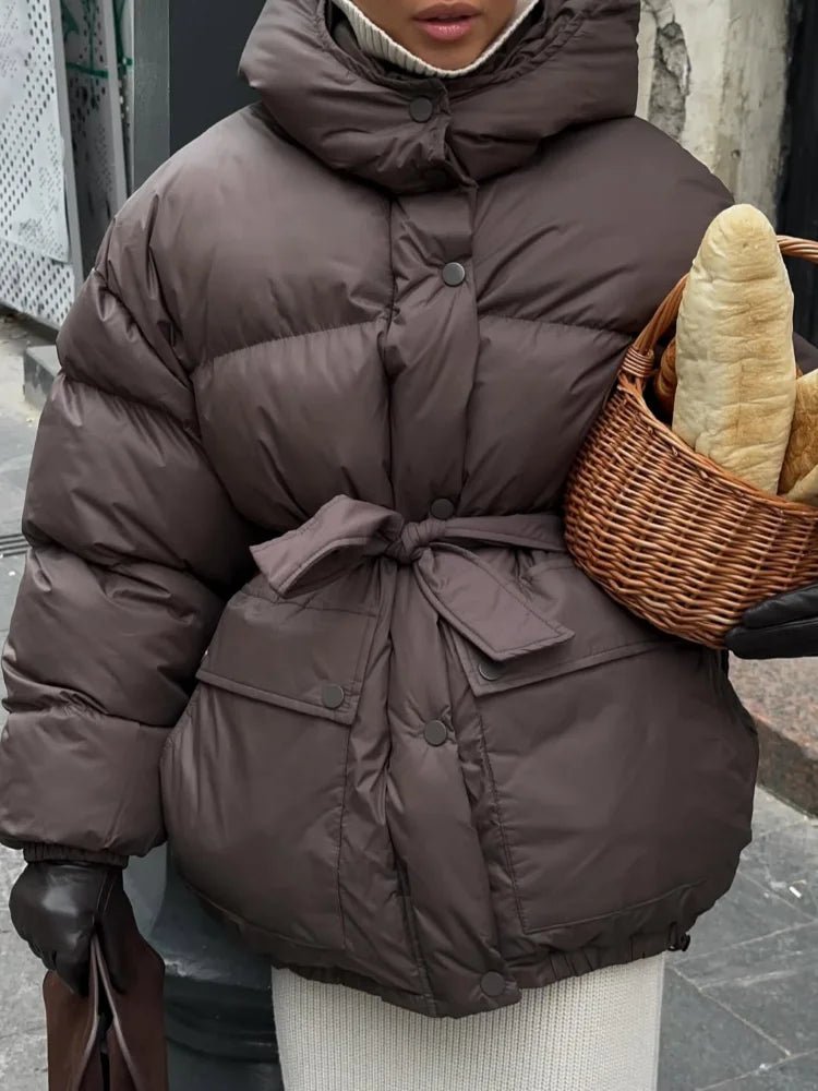Lorna Mantel mit Kapuze und Schnürung