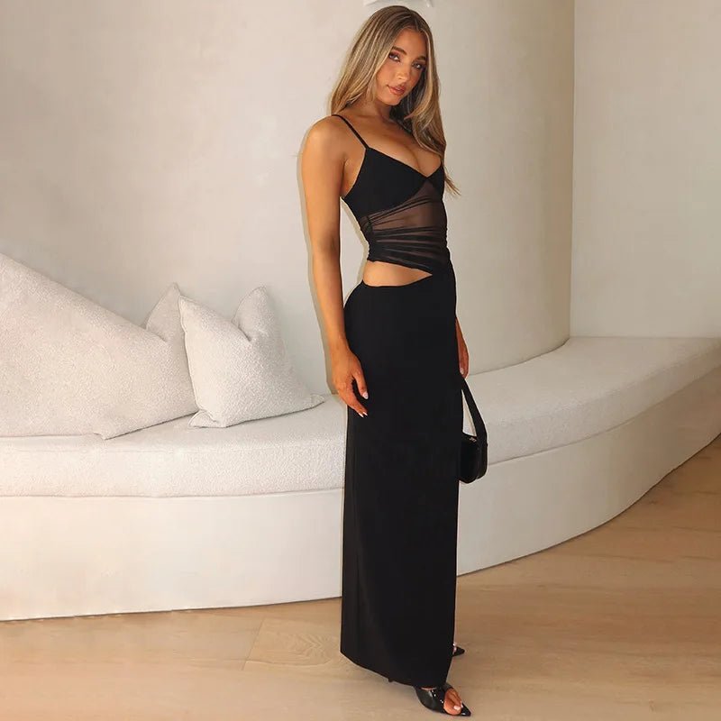 Lorraine transparentes Maxikleid mit Cut-outs
