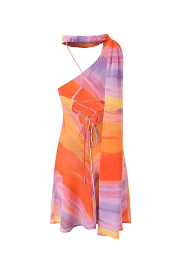 Lotte Schulterfreies Minikleid mit Satin-Finish