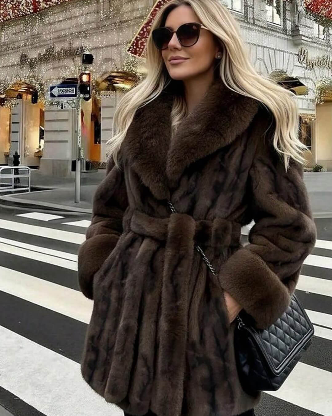 Louise Kunstpelzmantel