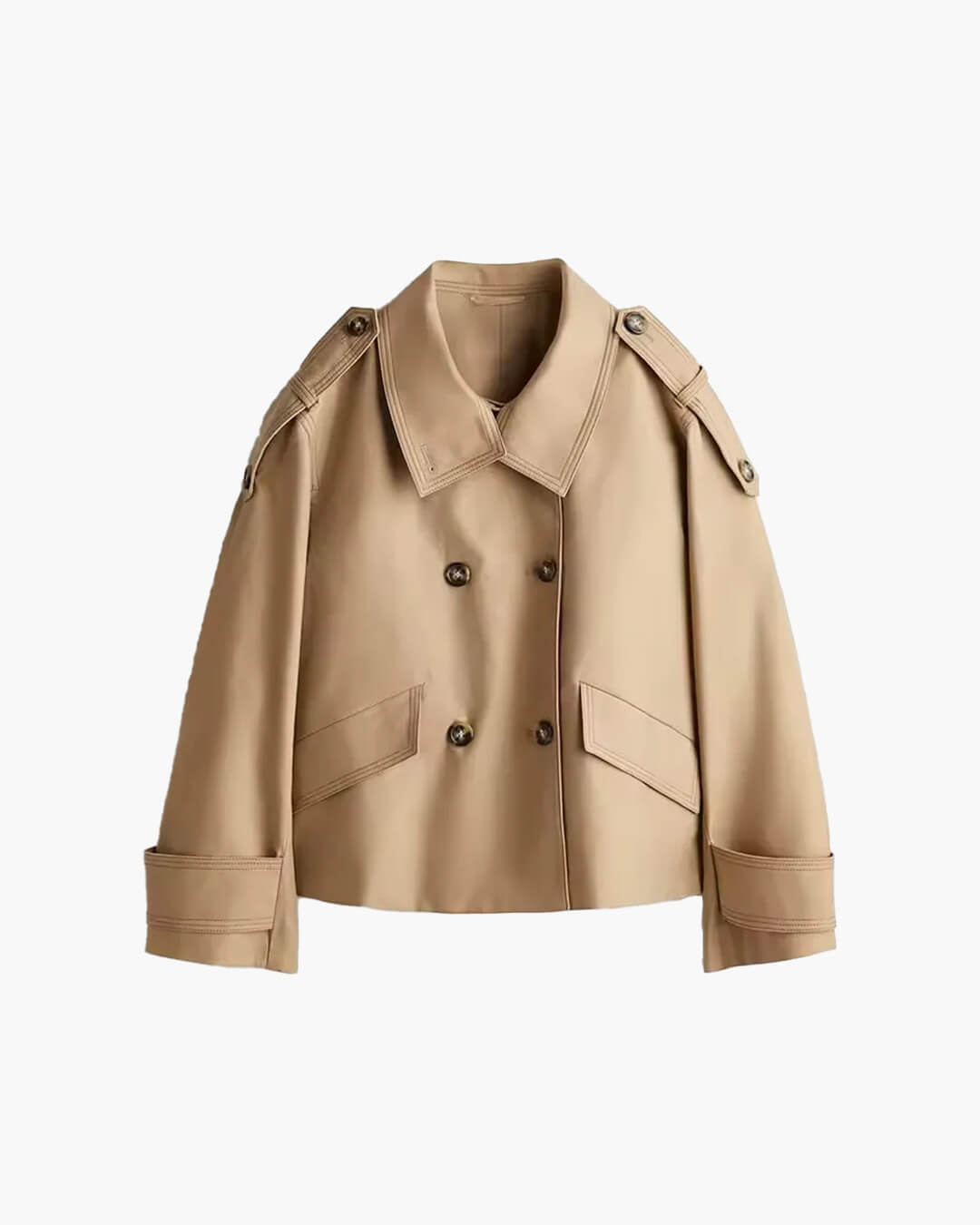 Lucy Kurzer Trenchcoat mit Stehkragen