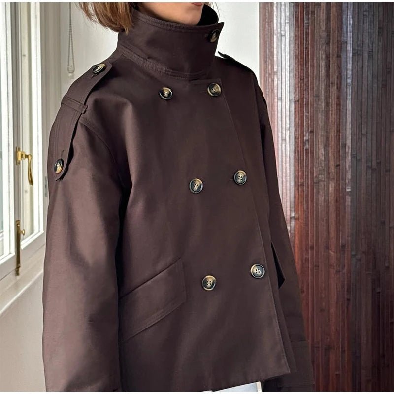 Lucy Kurzer Trenchcoat mit Stehkragen