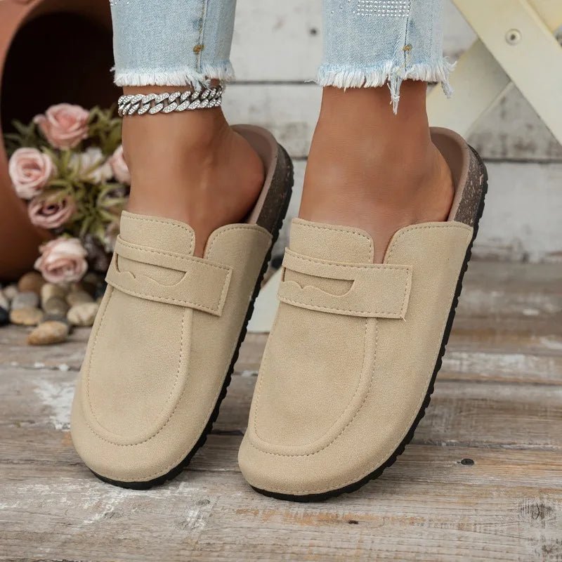 Manon Mules in Wildlederoptik mit Kork