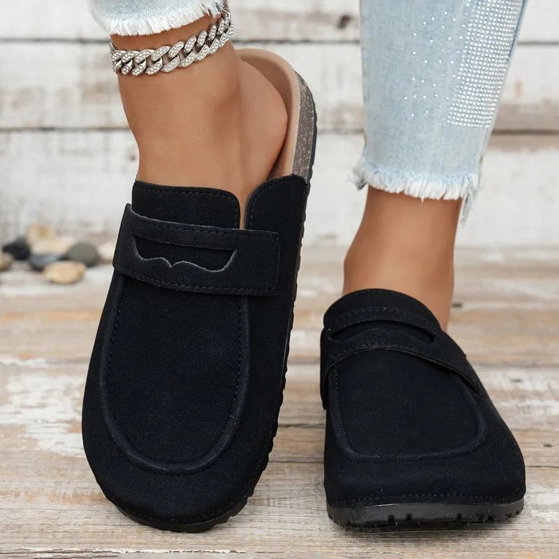 Manon Mules in Wildlederoptik mit Kork