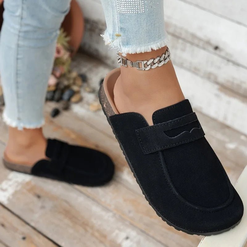 Manon Mules in Wildlederoptik mit Kork