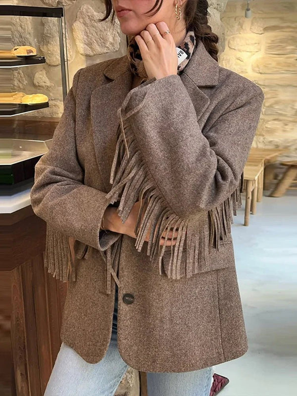 Marcelle Blazerjacke mit Fransen