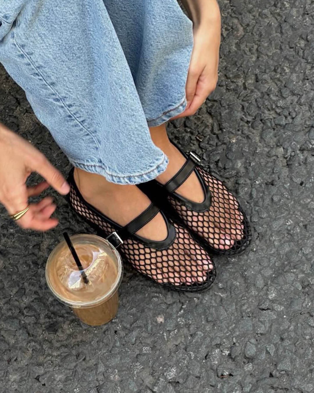 Margaux Ballerinas aus Mesh