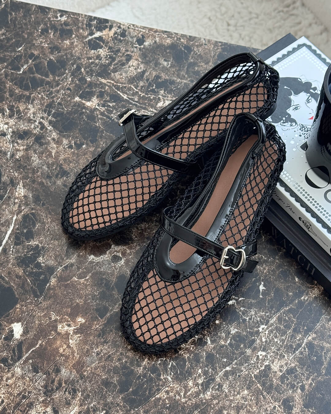 Margaux Ballerinas aus Mesh