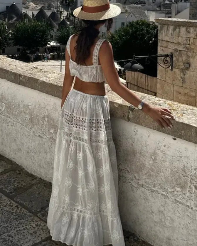 Margot Boho-Set aus Crop-Top und Maxirock