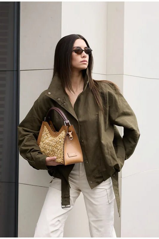 Margot Bomberjacke mit Schnallengürtel