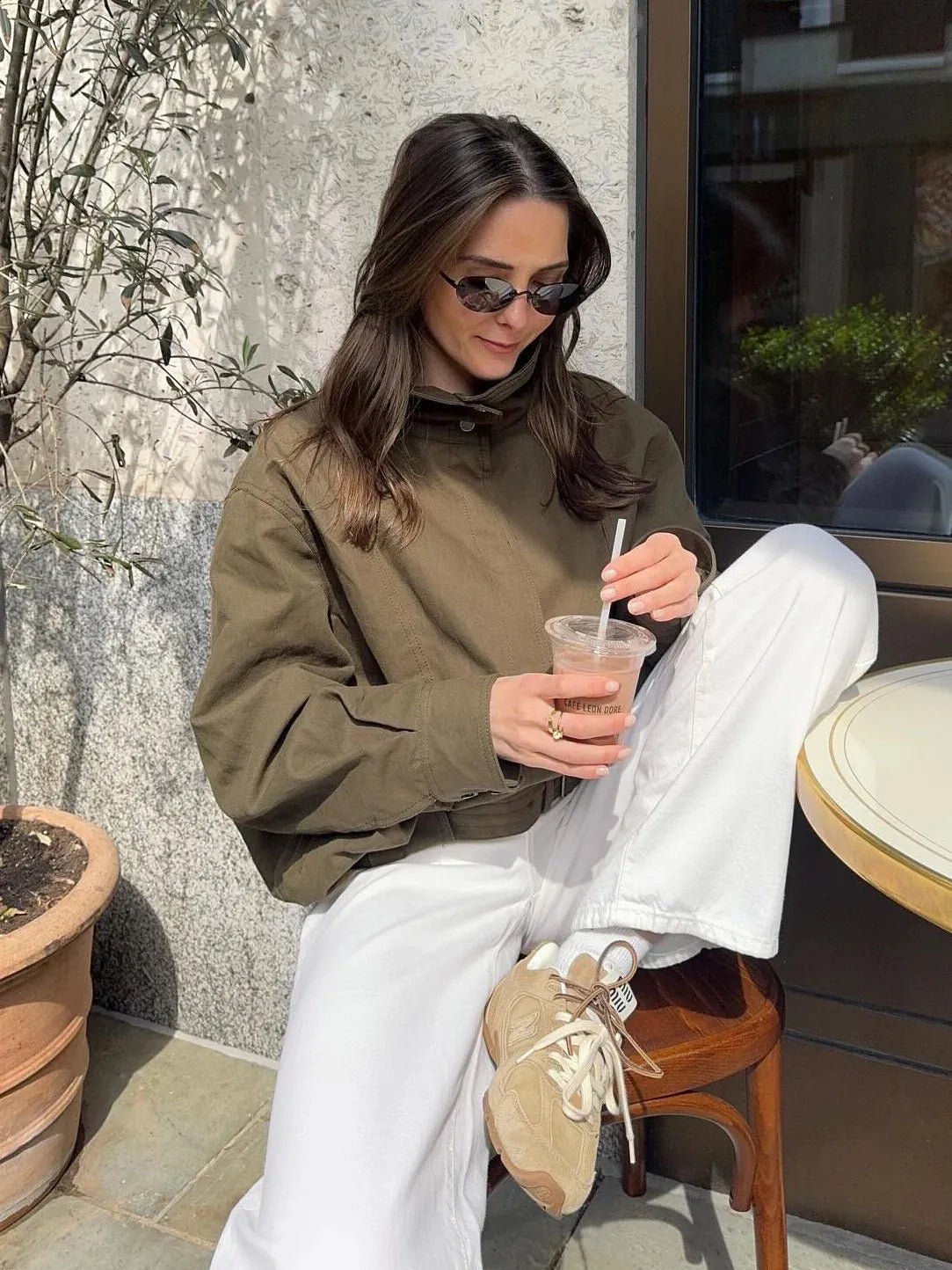 Margot Bomberjacke mit Schnallengürtel