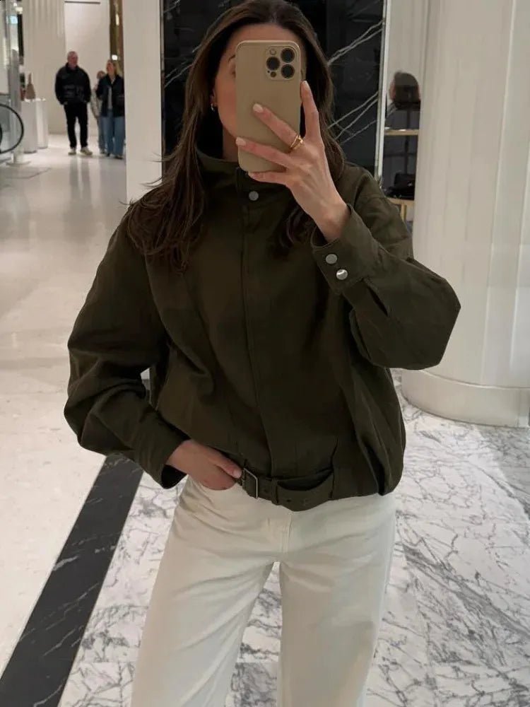 Margot Bomberjacke mit Schnallengürtel