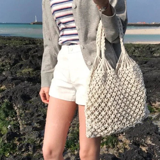 Margot geflochtene Strandtasche