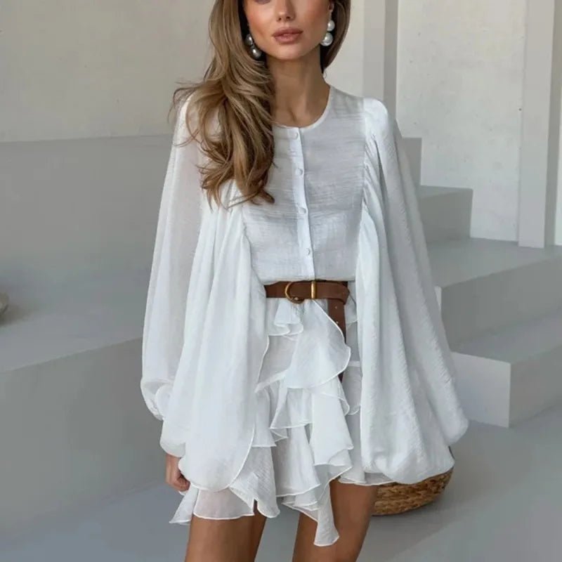 Marianna Plissiertes Minikleid mit Rüschen