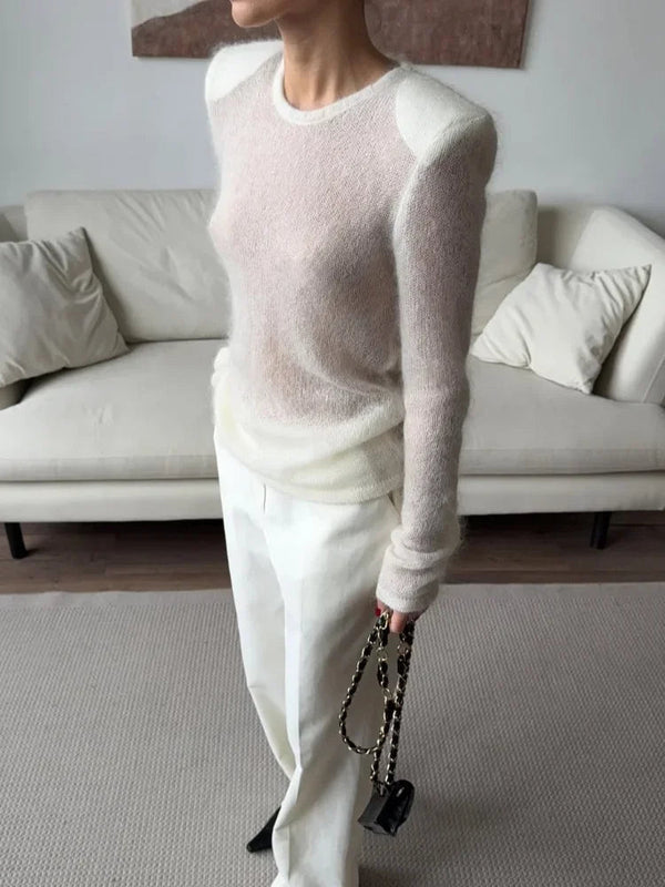 Transparenter Slim-Fit-Pullover Maricar