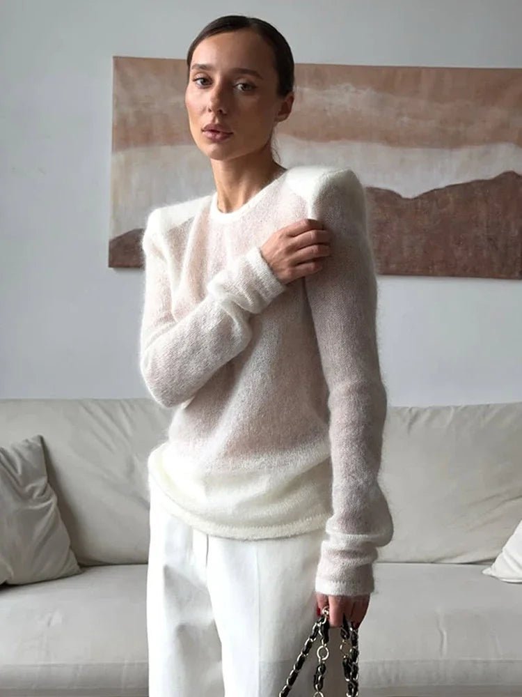 Transparenter Slim-Fit-Pullover Maricar