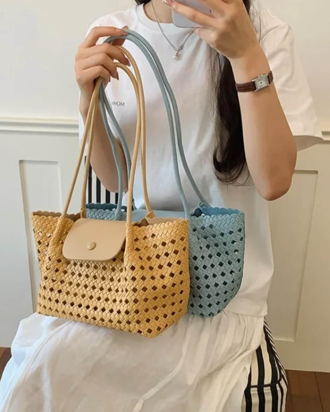 Marina Geprägte Schultertasche