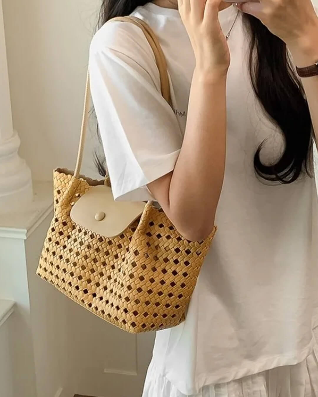 Marina Geprägte Schultertasche